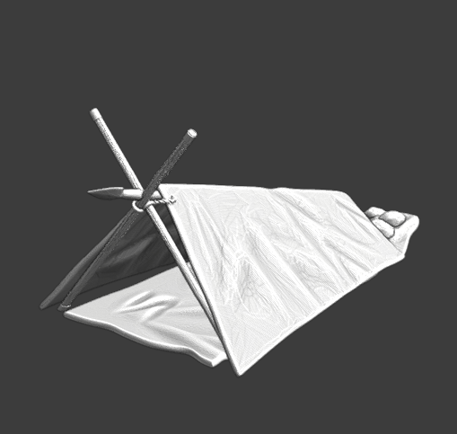 Medieval simple infantry tent - camp accessory